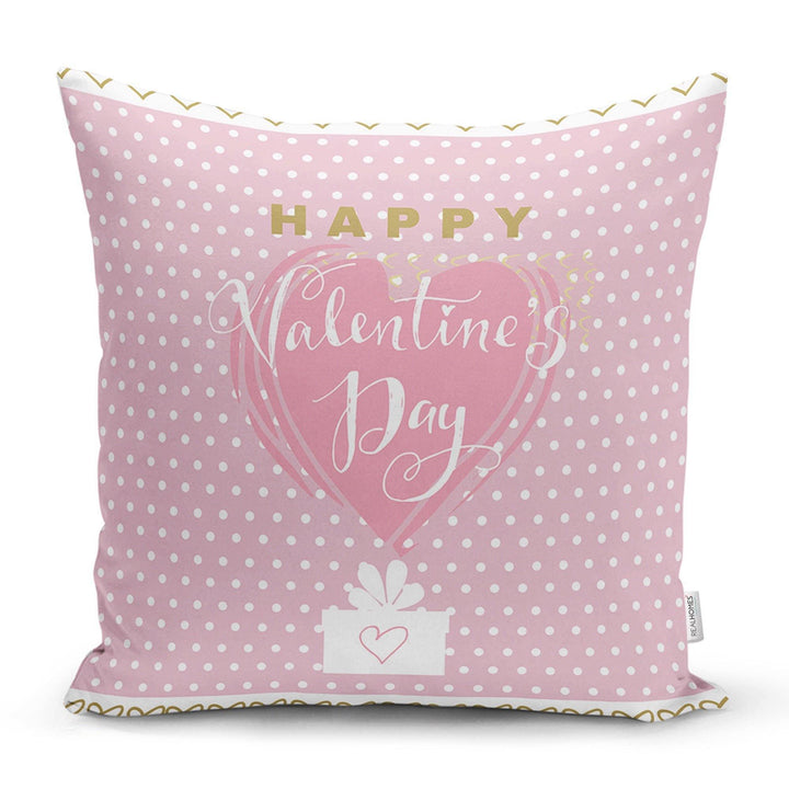 Love Throw Pillow Cover|Valentine&#39;s Day Pillow Case|Romantic XOXO Decor|Heart Design Happy Valentine&#39;s Day Accent Pillow|Just Love You Dear