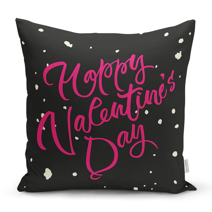 Love Throw Pillow Cover|Valentine's Day Heart Print Pillow Top|Romantic Home Decor|Happy Valentine's Day Accent Pillow|Let's Kiss You And Me