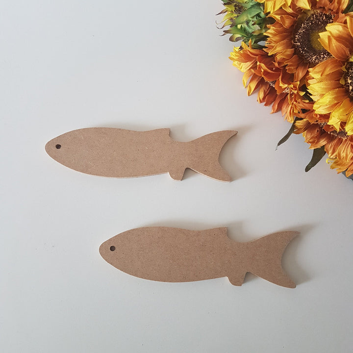 Set of 2 Unfinished Wooden Fish|Wooden Toy|Ready to Paint, Decoupage|Custom Unfinished Wood DIY Supply|Winged Fish|Housewarming Gift