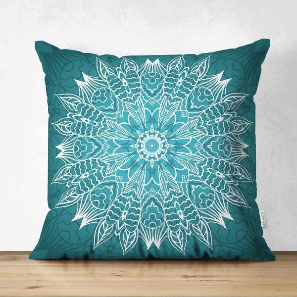 Tiled Mandala Pillow Cover|Geometric Design Pillow Case|Decorative Pillow Cover|Rustic Home Decor|Farmhouse Style Authentic Pillow Case