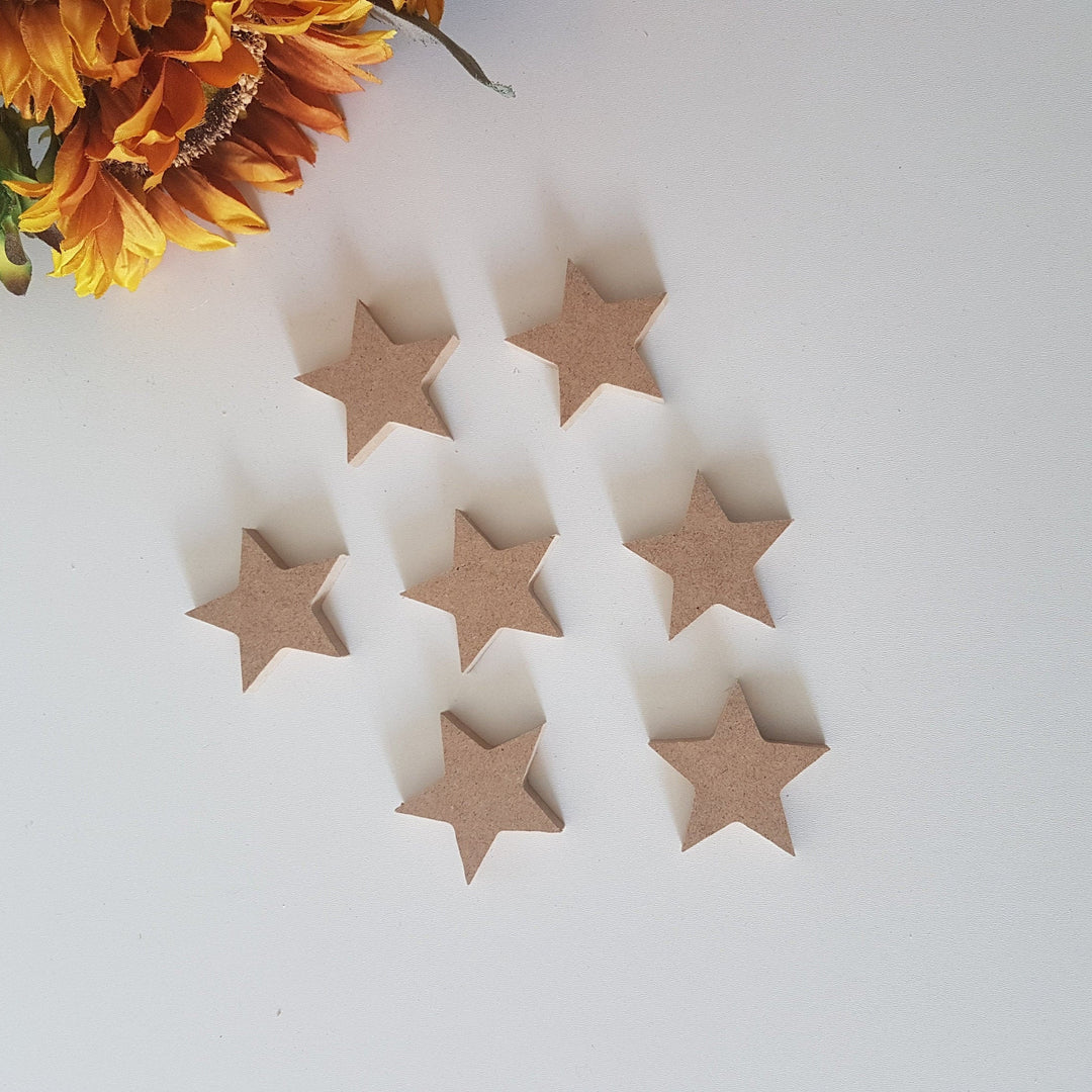 Set of 5 Unfinished Wooden Star| Wooden Decor|Ready to Paint, Decoupage|Custom Unfinished Wood DIY Supply|Wooden Art|Housewarming Gift