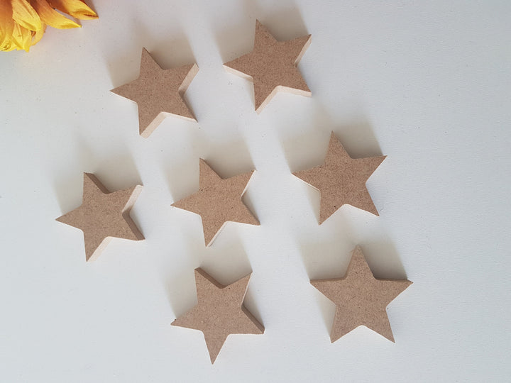 Set of 5 Unfinished Wooden Star| Wooden Decor|Ready to Paint, Decoupage|Custom Unfinished Wood DIY Supply|Wooden Art|Housewarming Gift