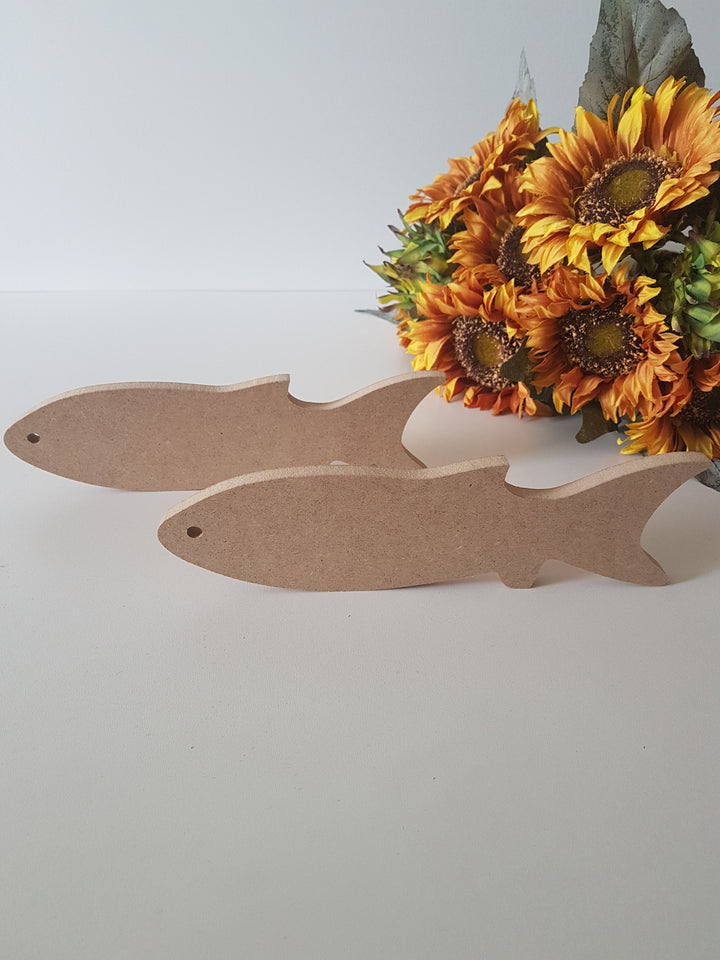 Set of 2 Unfinished Wooden Fish|Wooden Toy|Ready to Paint, Decoupage|Custom Unfinished Wood DIY Supply|Winged Fish|Housewarming Gift