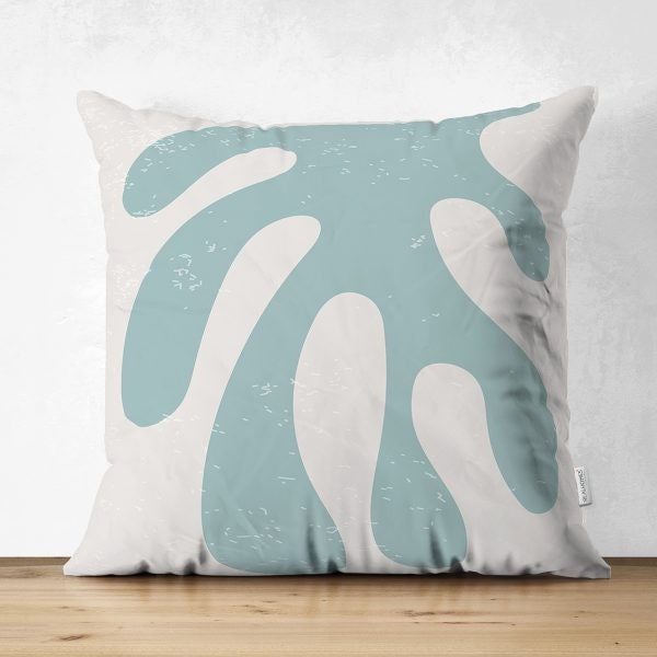 Abstract Pillow Cover|One Draw Suede Cushion Case|Decorative Modern Style Pillow|Leaves Silhouette Pillow|Housewarming Modern Art Pillow