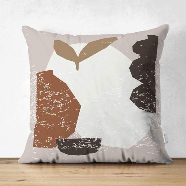 Abstract Pillow Cover|One Draw Suede Cushion Case|Decorative Modern Style Pillow|Round Stone Silhouette Pillow|Housewarming Modern Pillow