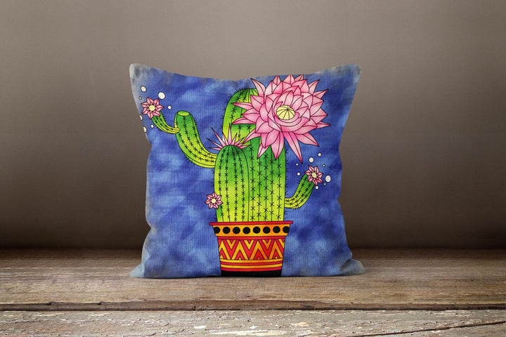 Cactus Pillow Cover|Cactus Cushion Case|Decorative Lumbar Pillow Case|Succulent Home Decor|Housewarming Gift|Floral Cactus Throw Pillow Case