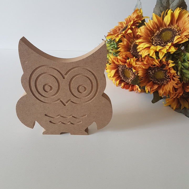 Unfinished Wooden Owl|Wooden Decor|Ready to Paint, Varnish, Decoupage|Custom Unfinished Wood DIY Supply|Housewarming Gift