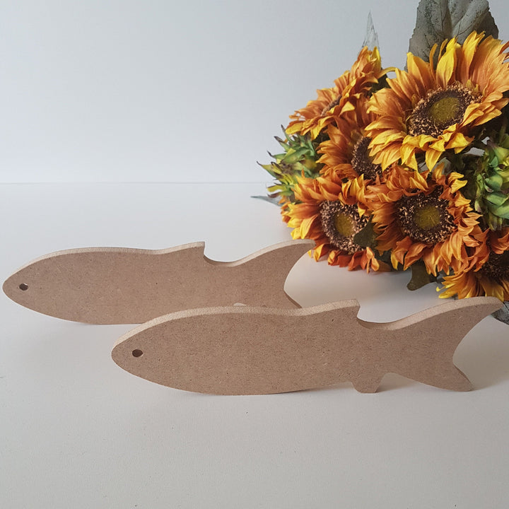 Set of 2 Unfinished Wooden Fish|Wooden Toy|Ready to Paint, Decoupage|Custom Unfinished Wood DIY Supply|Winged Fish|Housewarming Gift