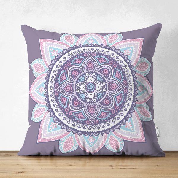 Tiled Mandala Pillow Cover|Geometric Design Pillow Case|Decorative Pillow Cover|Rustic Home Decor|Farmhouse Style Authentic Pillow Case