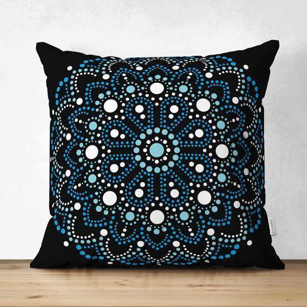 Tiled Mandala Pillow Cover|Geometric Design Pillow Case|Decorative Pillow Cover|Rustic Home Decor|Farmhouse Style Authentic Pillow Case