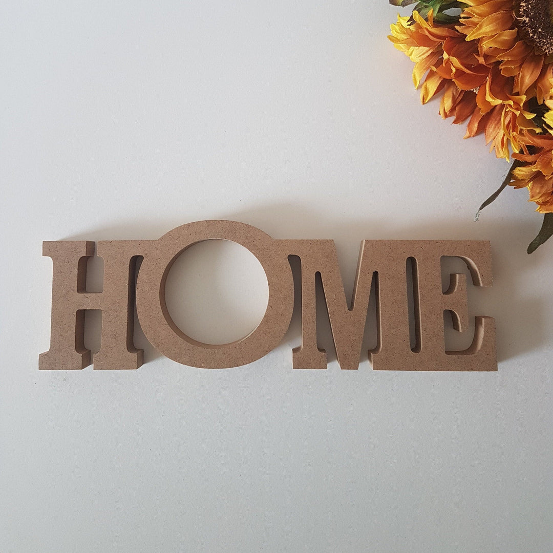 Unfinished Wooden Home Sign|Wooden Decor|Ready to Paint, Varnish, Decoupage|Custom Raw Wooden DIY Supply|Wooden Sign Art|Housewarming Gift