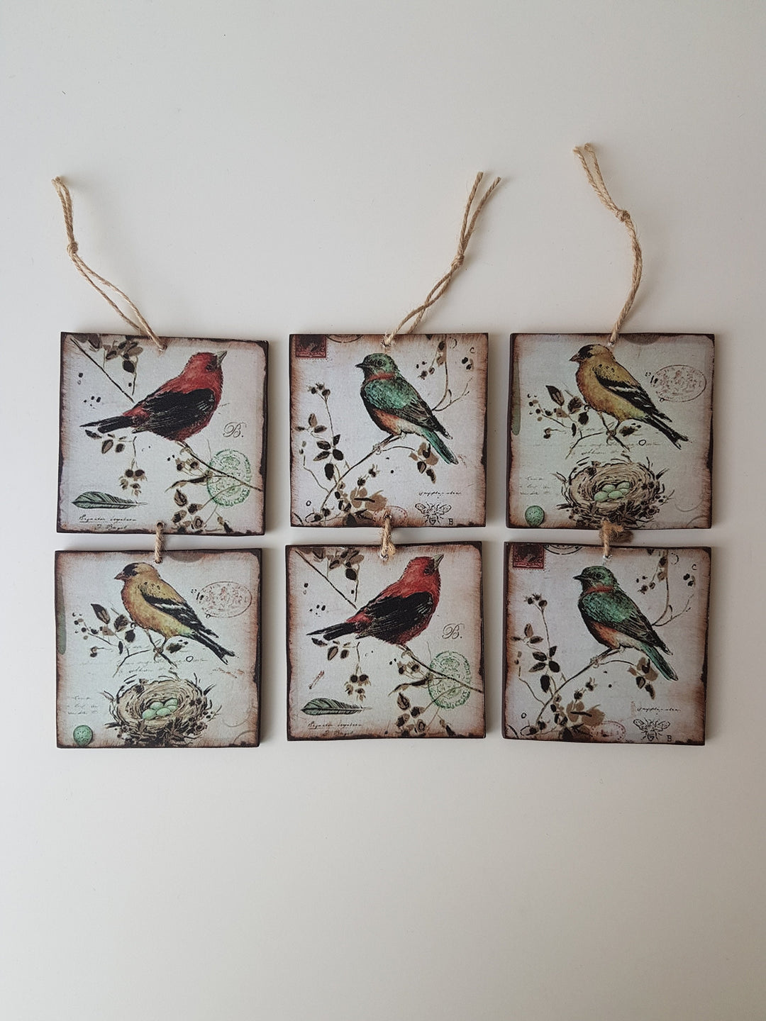 Set of 2 Birds Pictures|Wall Decor|Decorative Wall Hangings|Custom Modern Art|Decoupage|Wooden Art|Gift for Her|Housewarming Gift