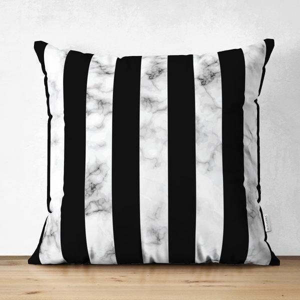 Black & White Geometric Pillow Cover|Psychedelic Suede Cushion Cover|Decorative Pillow Case|Rustic Home Decor|Bohemian Style Pillow Case