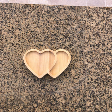 Wooden Heart Shaped Snack Plate|Decorative Serving Plate|Nut Platter|Custom Table Deco|Wooden Plate with Sections|Gift for her|Wooden Art