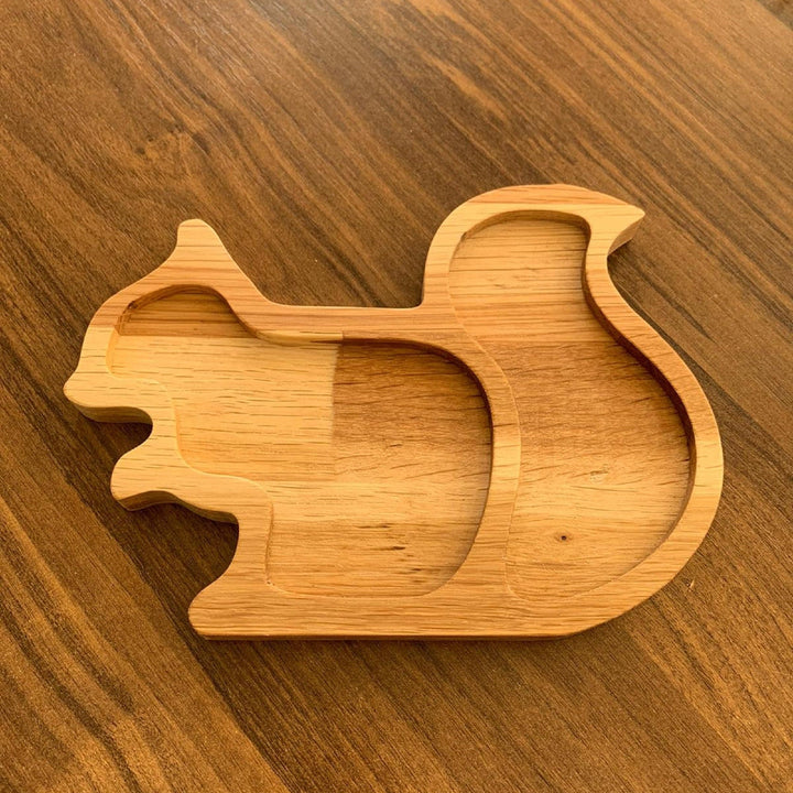 Wooden Squirrel Shaped Snack Plate |Wooden Decor|Nut Platter|Custom Table Decor|Wooden Plate|Gift for her|Wood Art|Housewarming Gift