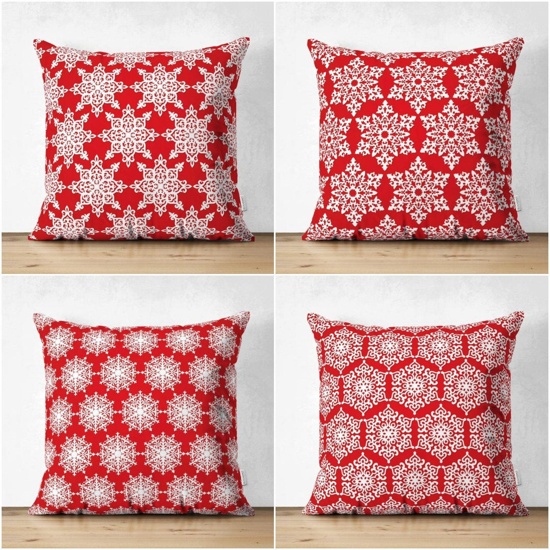 Lace Pattern Pillow Cover|Geometric Design Suede Pillow Case|Decorative Pillow Case |Red Home Decor|Farmhouse Style Authentic Pillow Case