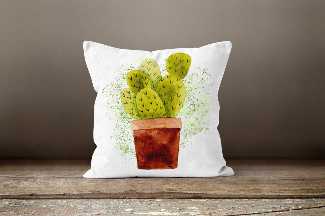 Cactus Pillow Cover|Cactus Cushion Case|Decorative Lumbar Pillow Case|Succulent Home Decor|Housewarming Gift|Floral Cactus Throw Pillow Case