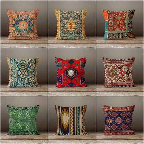 PILLOW COVER Tapestry Kilim Rug DIGITAL PRINT Decorative Bed Cushion Case  18x18"