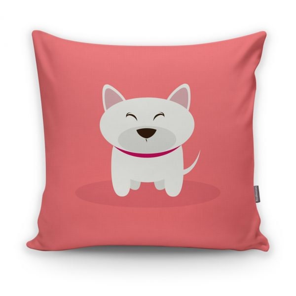 Cute Dog Kid Pillow Cover|Decorative Kid Cushion Case|Cartoon Inspired Home Decor|Housewarming Cushion Cover|Children's Throw Pillow Case