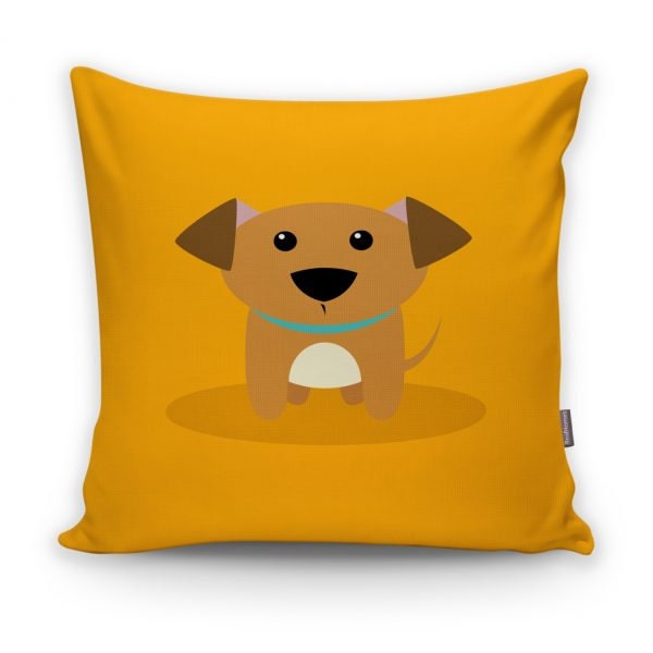 Cute Dog Kid Pillow Cover|Decorative Kid Cushion Case|Cartoon Inspired Home Decor|Housewarming Cushion Cover|Children's Throw Pillow Case