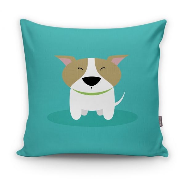 Cute Dog Kid Pillow Cover|Decorative Kid Cushion Case|Cartoon Inspired Home Decor|Housewarming Cushion Cover|Children's Throw Pillow Case