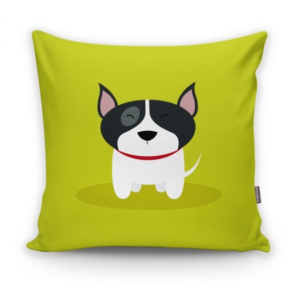 Cute Dog Kid Pillow Cover|Decorative Kid Cushion Case|Cartoon Inspired Home Decor|Housewarming Cushion Cover|Children's Throw Pillow Case