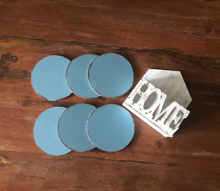 Set of 6 Hand Painted Coasters| Wooden Decor|Custom Table Decor|Acrylic Painting|Original Home Decor|Mug Coaster|Handmade|Housewarming Gift