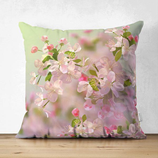 Floral Pillow Cover|Summer Trend Cushion Case|Flower Painting Home Decor|Decorative Floral Suede Cushion Cover|Digital Print Cushion Case