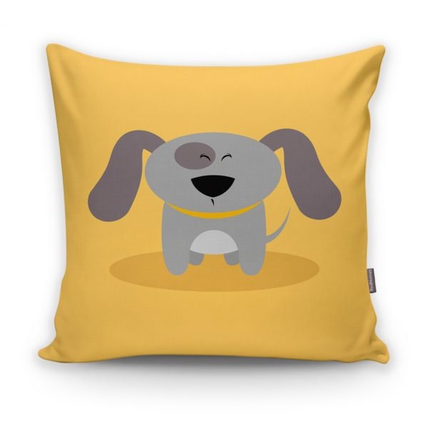 Cute Dog Kid Pillow Cover|Decorative Kid Cushion Case|Cartoon Inspired Home Decor|Housewarming Cushion Cover|Children's Throw Pillow Case