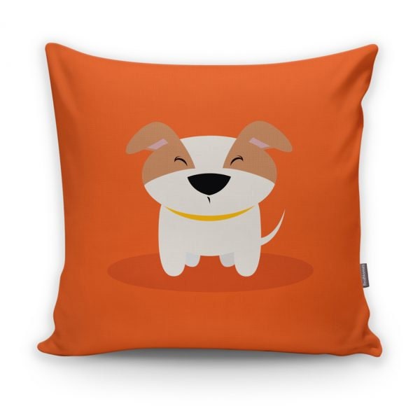 Cute Dog Kid Pillow Cover|Decorative Kid Cushion Case|Cartoon Inspired Home Decor|Housewarming Cushion Cover|Children's Throw Pillow Case