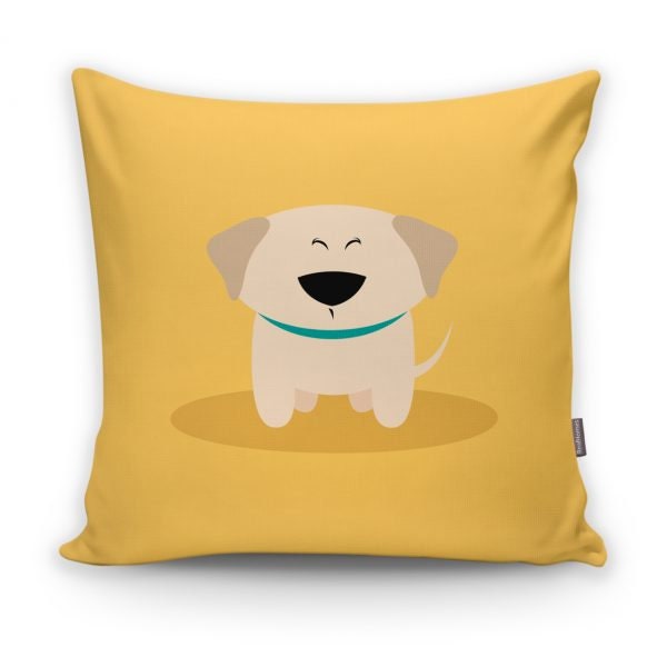 Cute Dog Kid Pillow Cover|Decorative Kid Cushion Case|Cartoon Inspired Home Decor|Housewarming Cushion Cover|Children's Throw Pillow Case