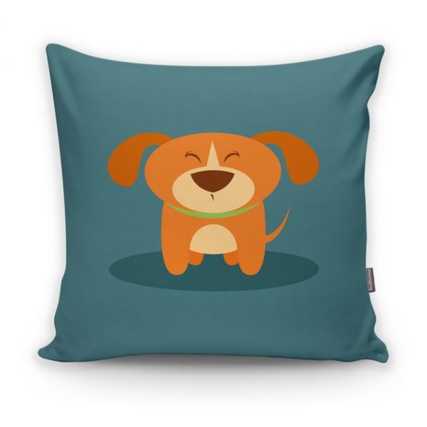 Cute Dog Kid Pillow Cover|Decorative Kid Cushion Case|Cartoon Inspired Home Decor|Housewarming Cushion Cover|Children's Throw Pillow Case