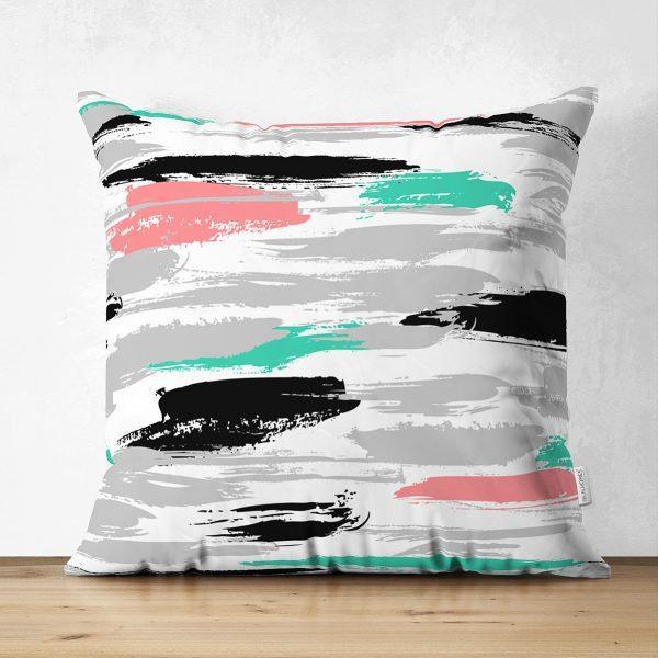 Abstract Pillow Cover|Modern Design Suede Pillow Case|Vivid Colors Home Decor|Decorative Pillow Case|Farmhouse Style Authentic Pillow Case