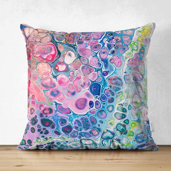 Abstract Pillow Cover|Modern Design Suede Pillow Case|Vivid Colors Home Decor|Decorative Pillow Case|Farmhouse Style Authentic Pillow Case