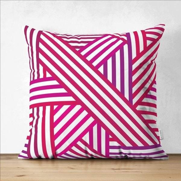 Abstract Pillow Cover|Modern Design Suede Pillow Case|Geometric Cushion Cover|Decorative Pillow Case|Farmhouse Style Authentic Pillow Case