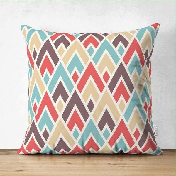 Abstract Pillow Cover|Modern Design Suede Pillow Case|Geometric Cushion Cover|Decorative Pillow Case|Farmhouse Style Authentic Pillow Case