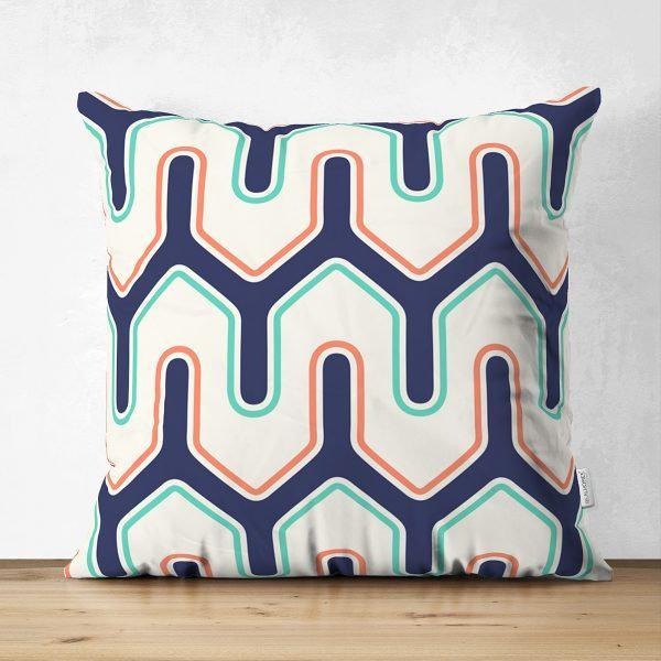 Geometric Pillow Cover|Modern Design Suede Pillow Case|Abstract Cushion Cover|Decorative Pillow Case|Farmhouse Style Authentic Pillow Case