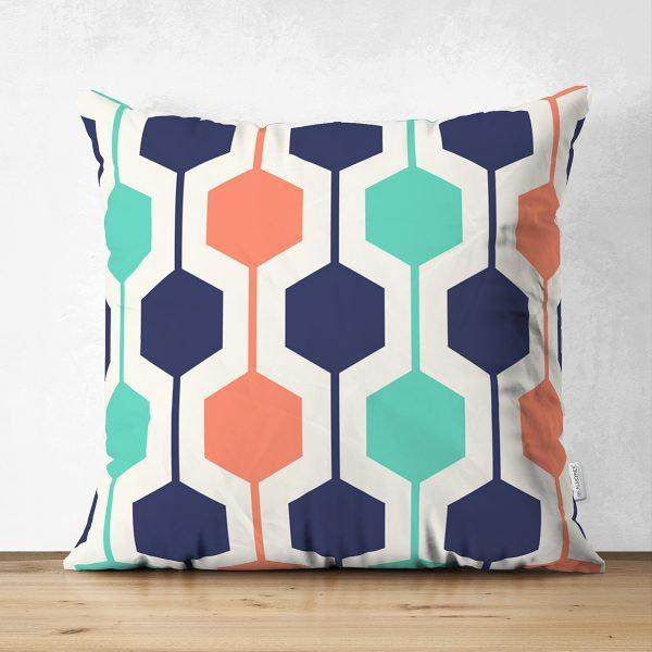 Geometric Pillow Cover|Modern Design Suede Pillow Case|Abstract Cushion Cover|Decorative Pillow Case|Farmhouse Style Authentic Pillow Case