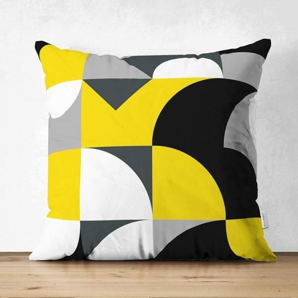 Geometric Pillow Cover|Modern Design Suede Pillow Case|Abstract Cushion Cover|Decorative Pillow Case|Farmhouse Style Authentic Pillow Case