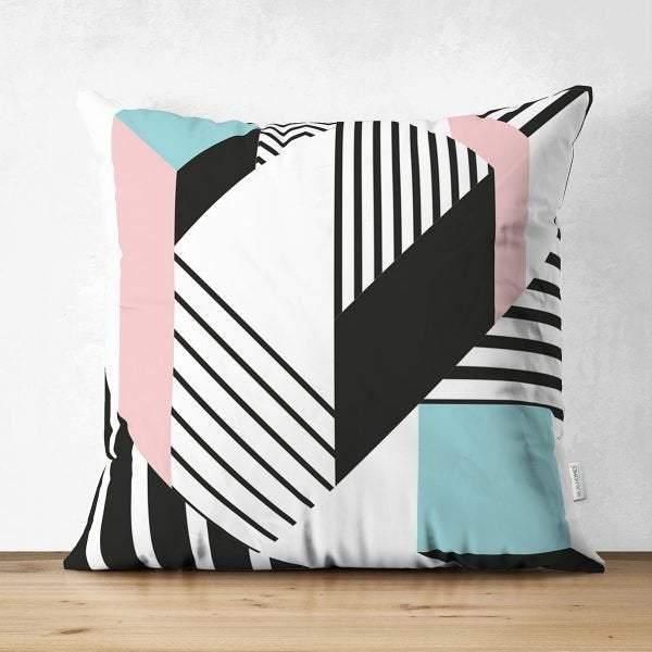 Geometric Pillow Cover|Modern Design Suede Pillow Case|Abstract Cushion Cover|Decorative Pillow Case|Farmhouse Style Authentic Pillow Case