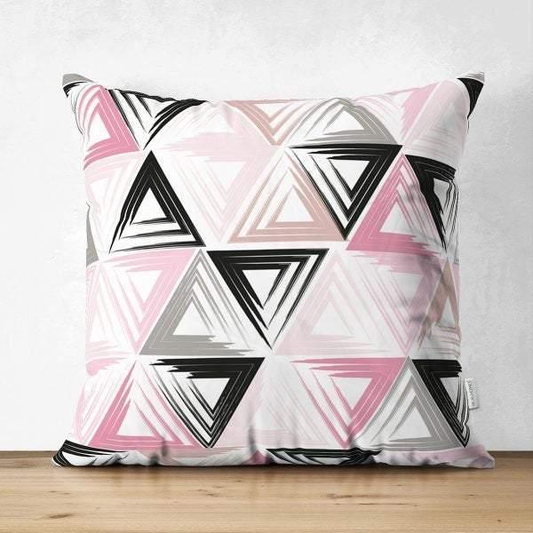 Geometric Pillow Cover|Modern Design Suede Pillow Case|Abstract Cushion Cover|Decorative Pillow Case|Farmhouse Style Authentic Pillow Case