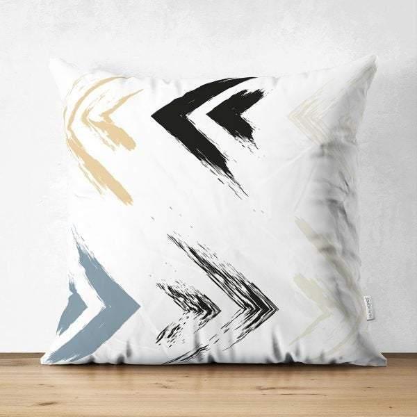 Geometric Pillow Cover|Modern Design Suede Pillow Case|Abstract Cushion Cover|Decorative Pillow Case|Farmhouse Style Authentic Pillow Case