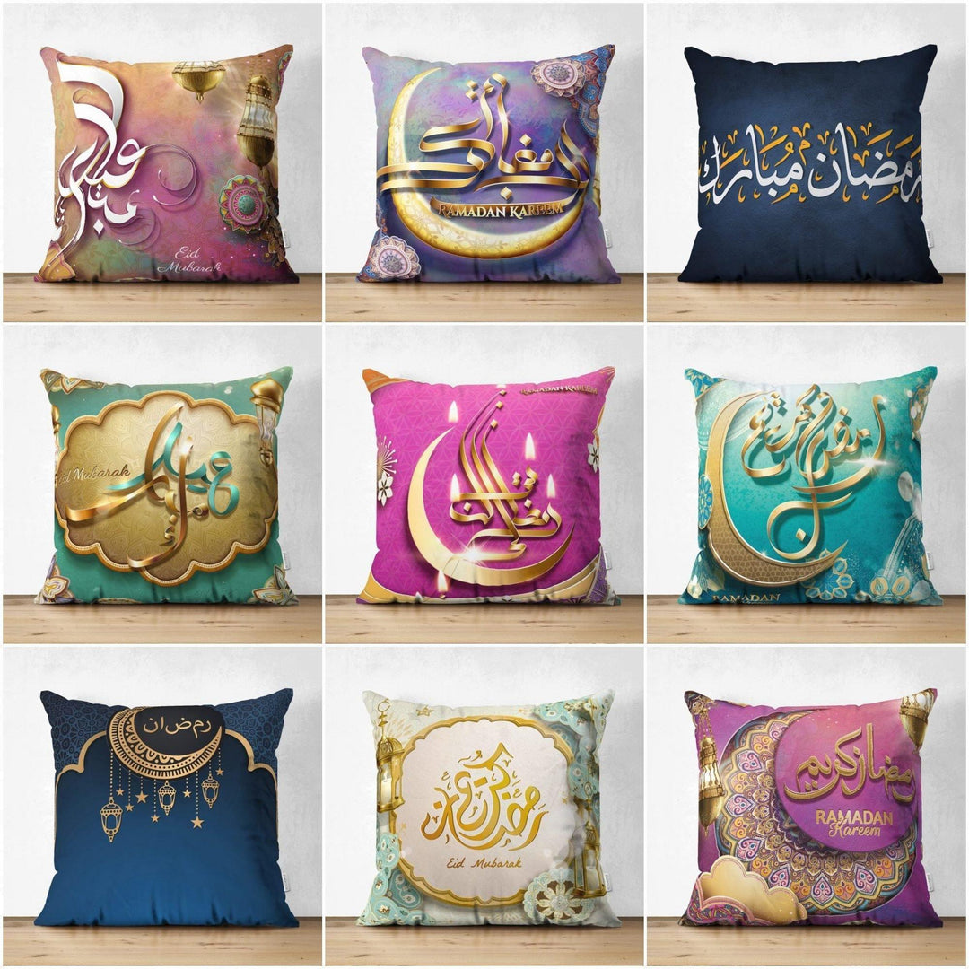 Ramadan Pillow Covers|Ramadan Kareem Cushion Case|Eid Mubarak Home Decor|Islamic Pillow Case|Gift for Muslim Community|Religious Motif Cover