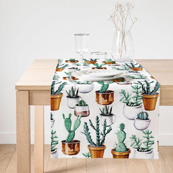 Cactus Placemat & Table Runner|Cactus Table Top|Set of 2 Cactus Supla Table Mat|Round American Service Dining Underplate|Cactus Coasters