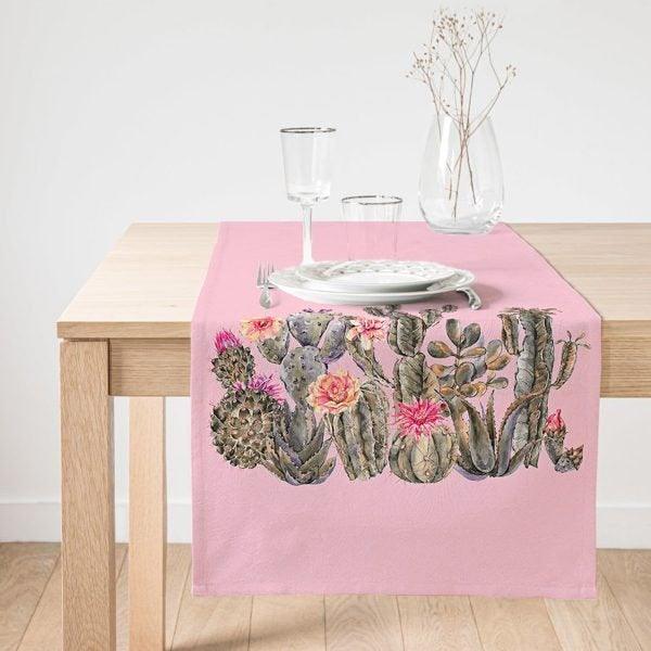 Cactus Placemat & Table Runner|Cactus Table Top|Set of 2 Cactus Supla Table Mat|Round American Service Dining Underplate|Cactus Coasters