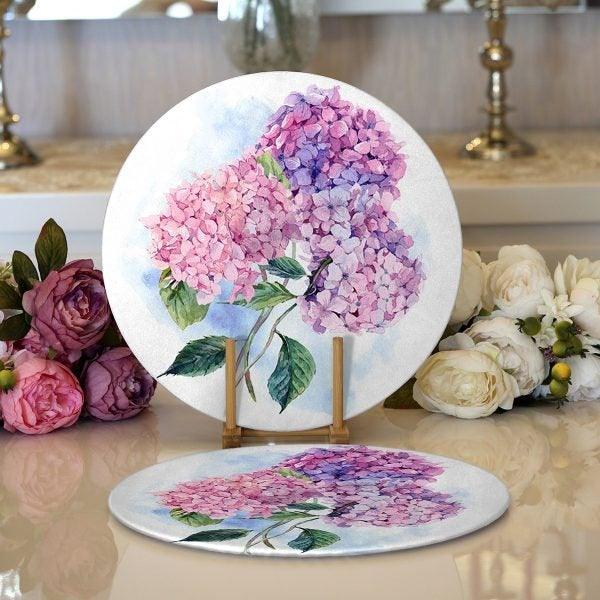 Floral Placemat & Table Runner|Floral Table Top|Set of 2 Floral Supla Table Mat|Round American Service Dining Underplate|Floral Coasters