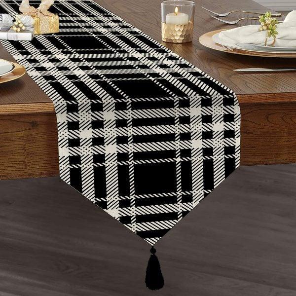 Plaid Placemat & Table Runner|Plaid Table Top|Set of 2 Plaid Supla Table Mat|Round American Service Dining Underplate|Plaid Coasters