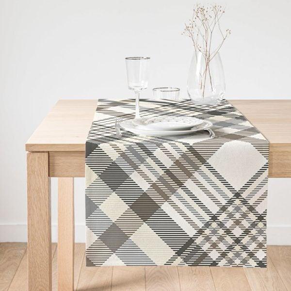 Plaid Placemat & Table Runner|Plaid Table Top|Set of 2 Plaid Supla Table Mat|Round American Service Dining Underplate|Plaid Coasters