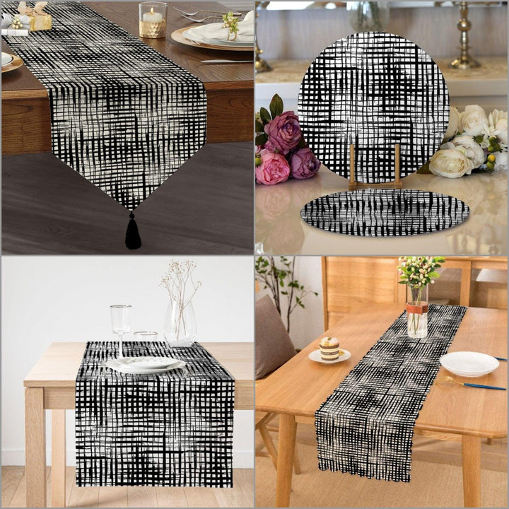 Abstract Placemat & Table Runner|Abstract Table Top|Set of 2 Abstract Supla Table Mat|Round American Service Dining Underplate and Coasters