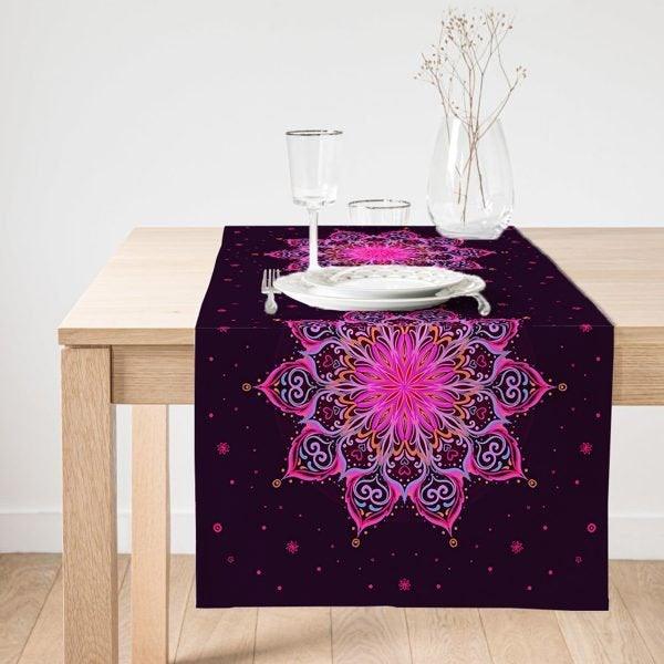 Tiled Mandala Placemat & Table Runner|Tiled Mandala Table Top|Set of 2 Supla Table Mat|Round American Service Dining Underplate and Coasters